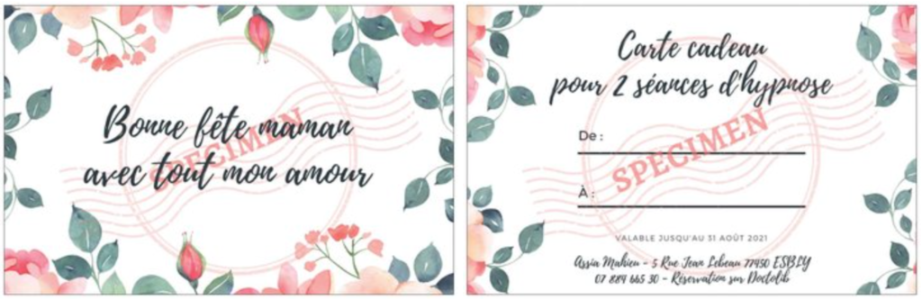 Carte cadeau fête des mères